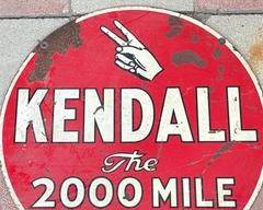 Original Vintage Metal Kendall Oil Sign