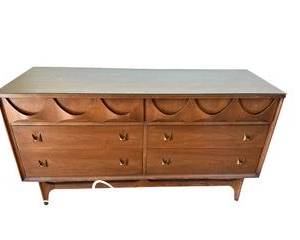  Mid Century Broyhill Brasilia Lowboy Six Drawer Dresser