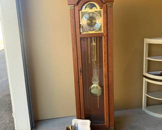 Grandfather clock weights and booklet in box 
