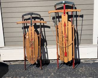 2 Flexible Flyer sleds