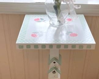 Hand Painted Bird House Side Table