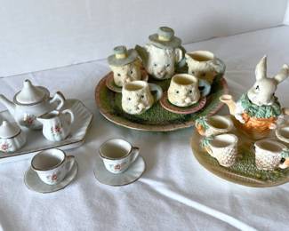 Three Miniature Tea Sets