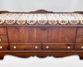 Cedar Chest With Cushion Top One Hinge Needs Repair
