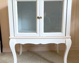 Small End table Cabinet With Glass Doors