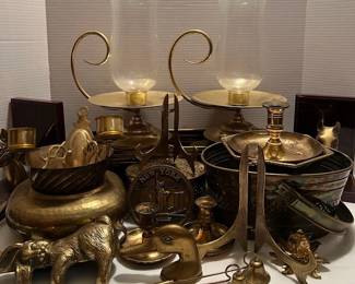Huge Mystery Lot Of Brass Decor