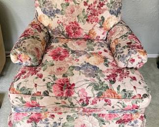 Simmons Upholstery Floral Sofa Chair