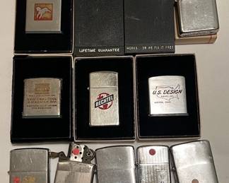 Vintage And Newer Zippo Lighters