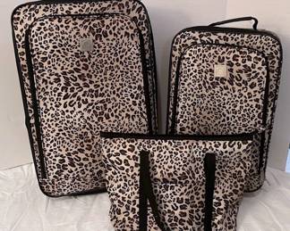 Matching Leopard Print Luggage