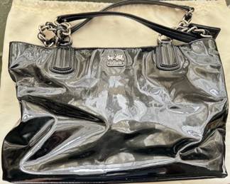  04 Black Patent Leather Coach Purse