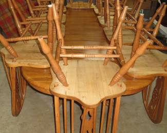 Dining table with 12 chairs. 