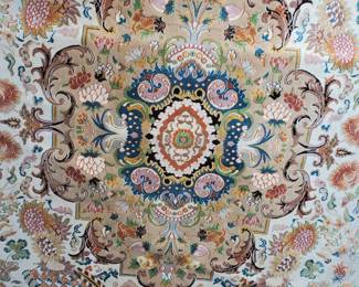 100% Silk Hand Knotted Area Rug imported from Iran