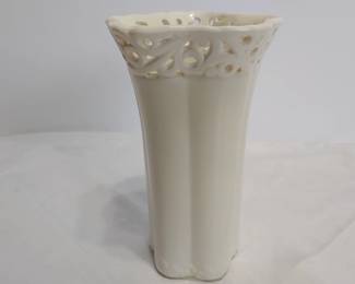 Set of Two matching Cream Vases