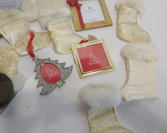 Various Christmas Items and Tree Skirts