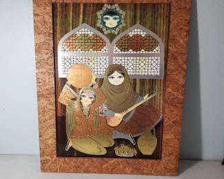 Persian Metal and Wood Art, Imported from Iran