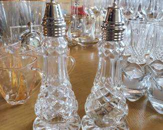 Large Crystal Salt & Pepper Shakers
