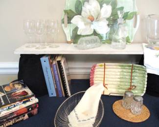Cookbooks....Glassware..