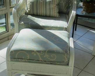 Rattan Chair & Ottoman