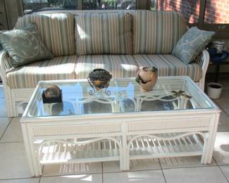 Rattan Couch...Ratan Coffee table