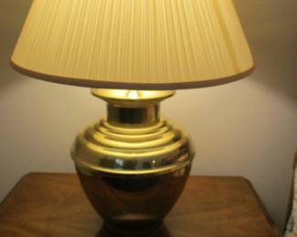 Pair Brass Lamps