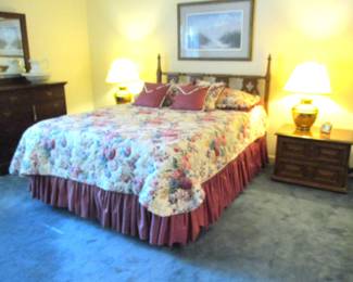 Drexel Queen Bed,,,,Bedside Table