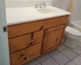 Nice wood bath vanity