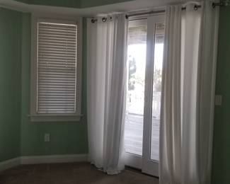 Curtains & blinds - windows are 9 ft. tall; drapes are 94" long