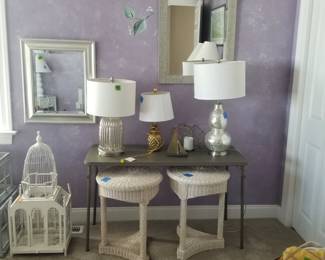 Table lamps; mirrors & more