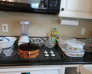 kitchen items  and  corning  ware