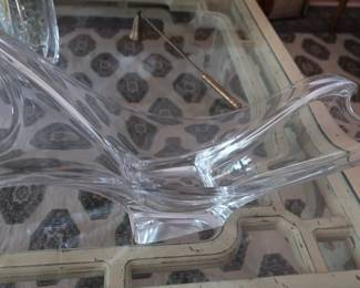 decor- glass  centerpiece