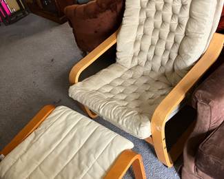 Poet Chair and Ottoman 