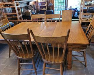 Table and chairs sold separately. 
Table has three leaves