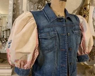 This one is adorable with embroidered sleeves