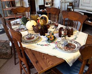 One of several tables