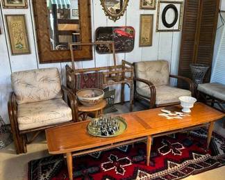 MCM coffee table, great chairs to recover