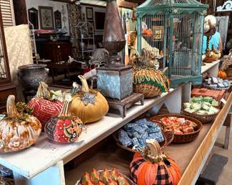 handmade pumpkins are a huge seller at this sale