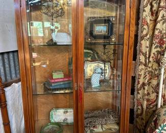 fab french cabinet with glass shelves and storage