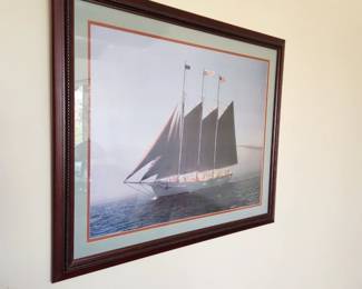 Framed Photo of Ship 