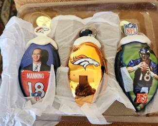NFL Football Ornaments - Several Boxes of these Football Ornaments. 