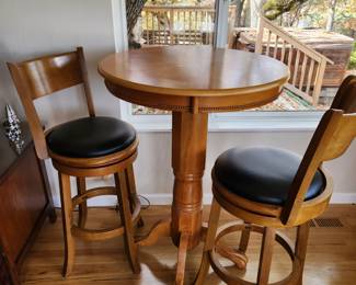'Pub' Table and Two High 'Pub' Chairs