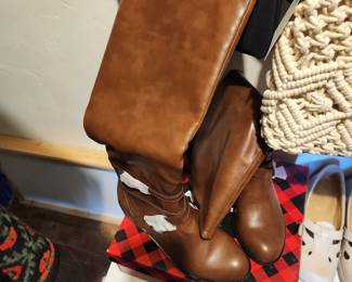 Boots that have never been worn. 