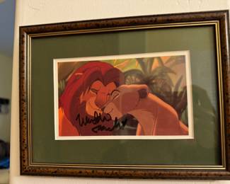 Lion King frame signed by Matthew Broderick