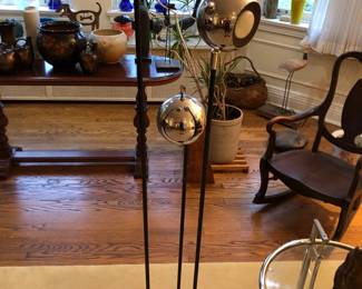 Triple chrome head vintage floor lamp