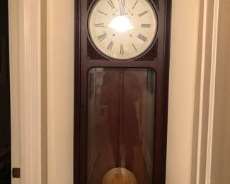 E. Howard Boston large wall regulator clock about 36”