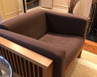 Detail of oak arm chair