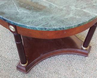 Grecian Style Cherry Tone Granite Coffee Table