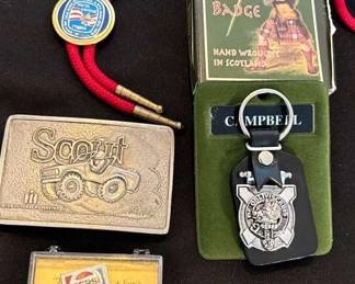 Vintage Int Harvester Scout Buckle, Pepsi, Campbell Clan