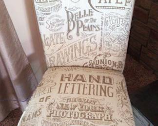 Linen Side Chair Newsprint