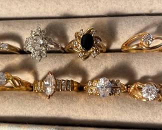 Faux Diamond Rings