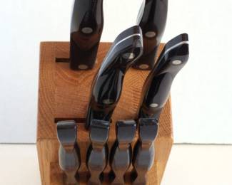 Cutco Knife Set In Block Great Condition