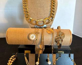 Napier Gold Necklace With BraceletsEarrings